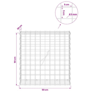 Γκαμπιόν με σύρμα 5 mm και πλέγμα 5x5 cm 50x20x50 εκ