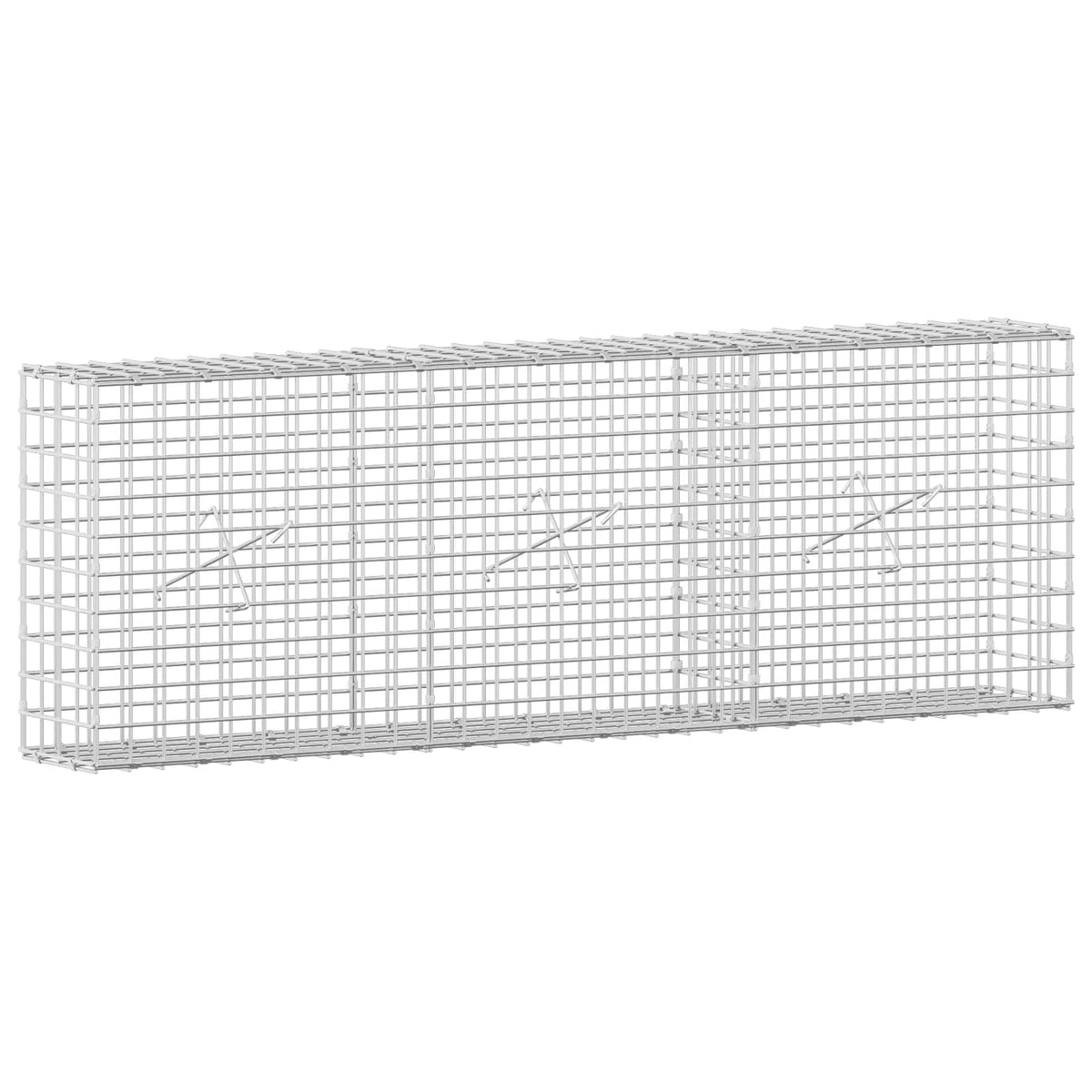 Γκαμπιόν με σύρμα 5 mm και πλέγμα 5x5 cm 150x20x50 εκ - Pakobazaar