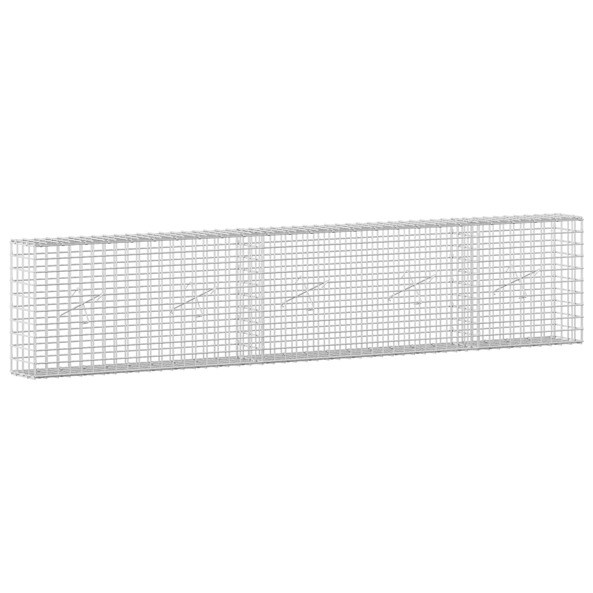 Γκαμπιόν με σύρμα 5 mm και πλέγμα 5x5 cm 250x20x50 εκ - Pakobazaar