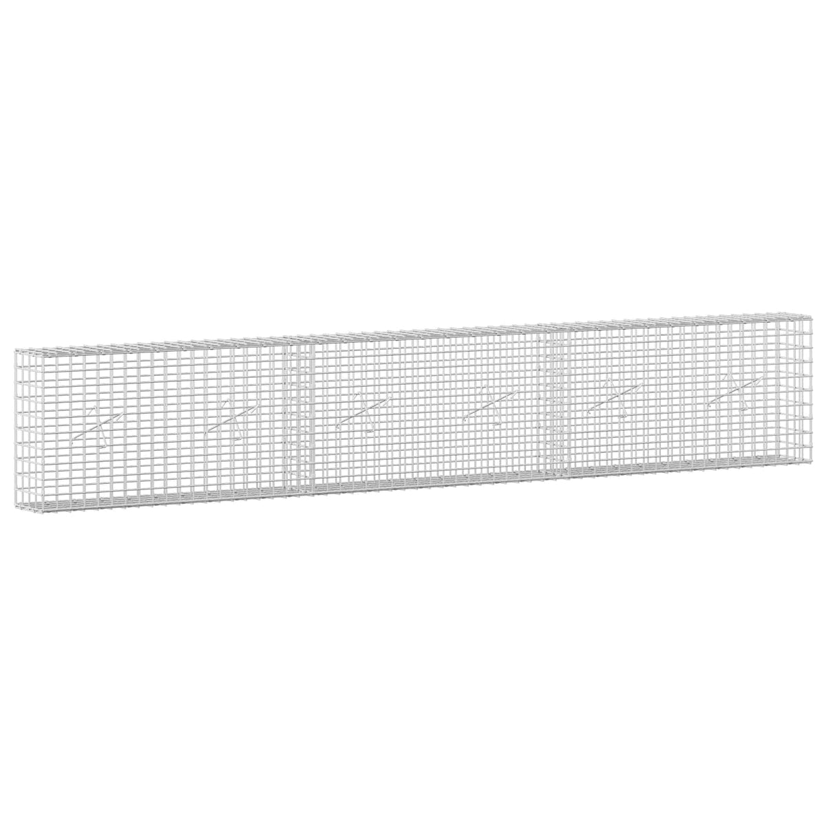 Γκαμπιόν με σύρμα 5 mm και πλέγμα 5x5 cm 300x20x50 εκ - Pakobazaar