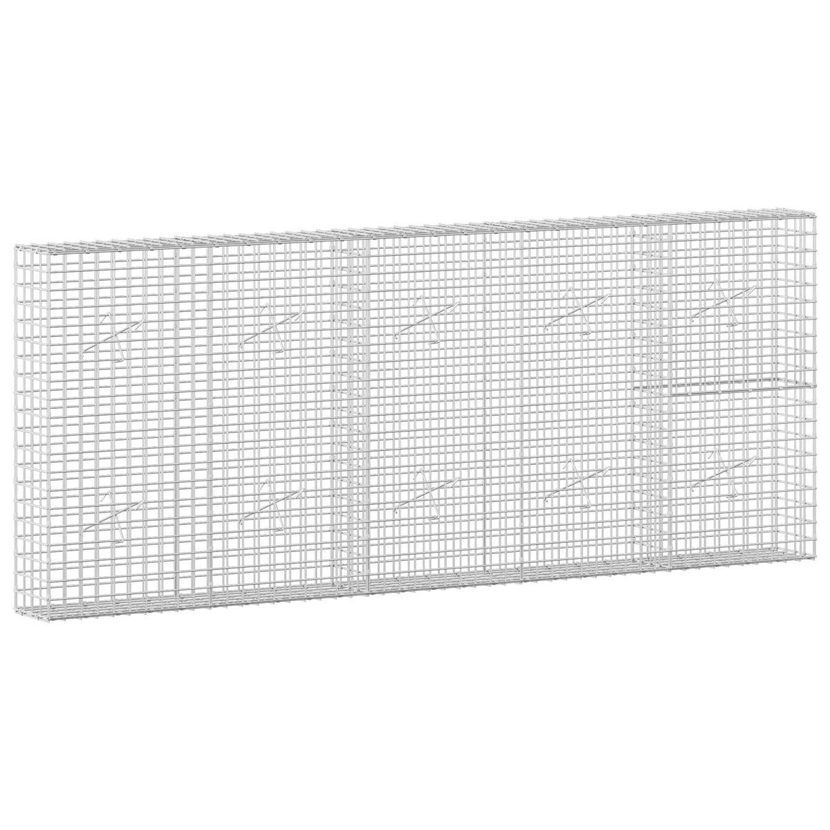 Γκαμπιόν με σύρμα 5 mm και πλέγμα 5x5 cm 250x20x100 εκ