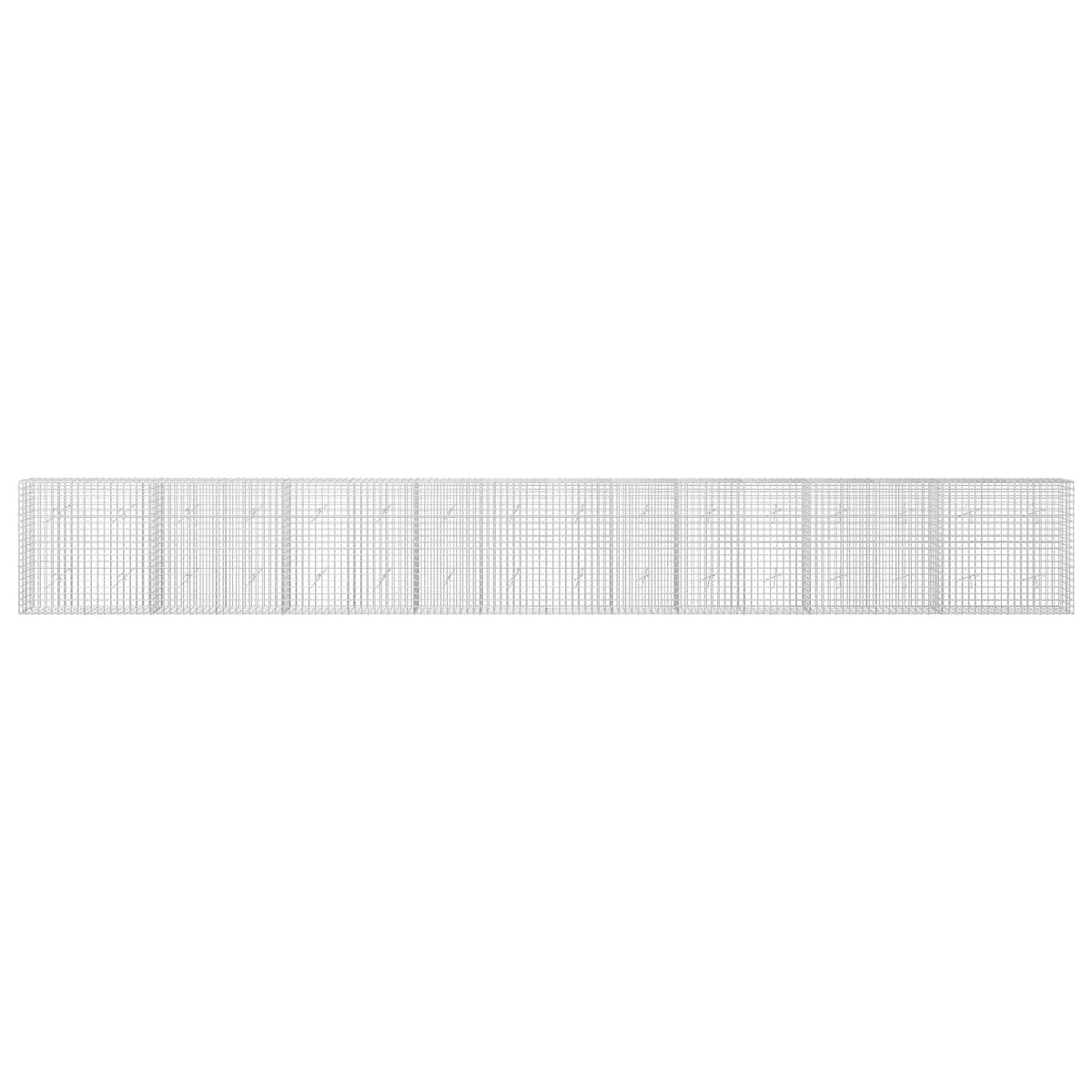 Γκαμπιόν με σύρμα 5 mm και πλέγμα 5x5 cm 800x20x100 εκ - Pakobazaar