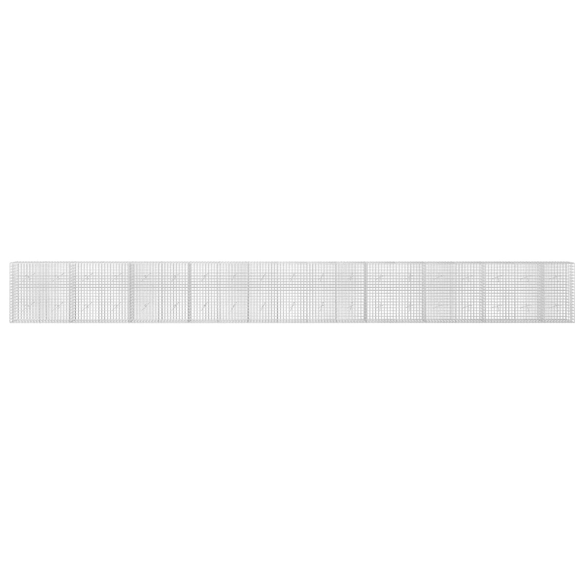 Γκαμπιόν με σύρμα 5 mm και πλέγμα 5x5 cm 950x20x100 εκ. - Pakobazaar