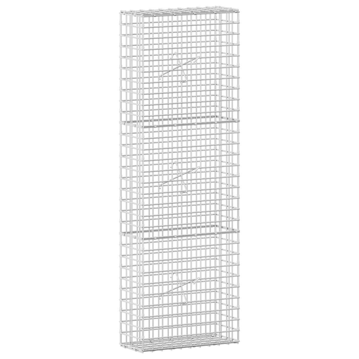 Γκαμπιόν με σύρμα 5 mm και πλέγμα 5x5 cm 50x20x150 εκ. - Pakobazaar