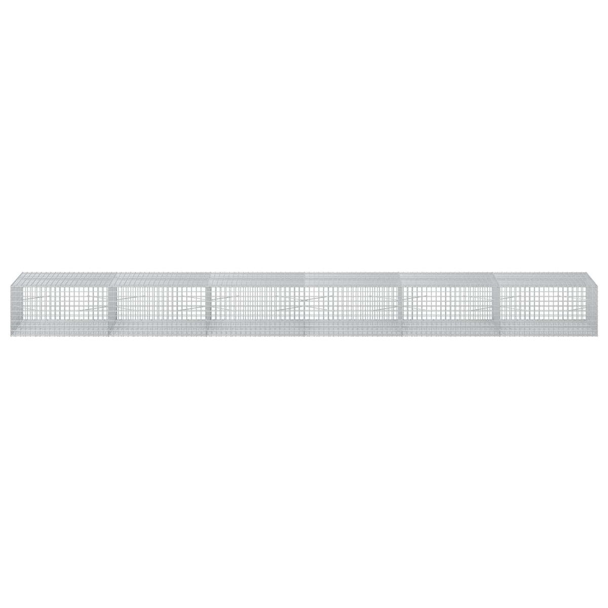 Γκαμπιόν με σύρμα 5 mm και πλέγμα 5x5 cm 600x100x50 εκ. - Pakobazaar