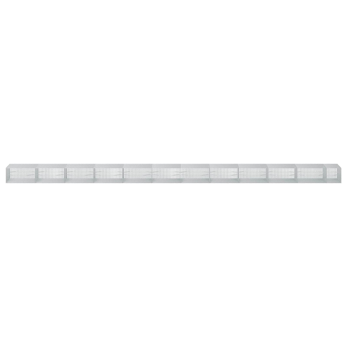 Γκαμπιόν με σύρμα 5 mm και πλέγμα 5x5 cm 1150x100x50 εκ. - Pakobazaar