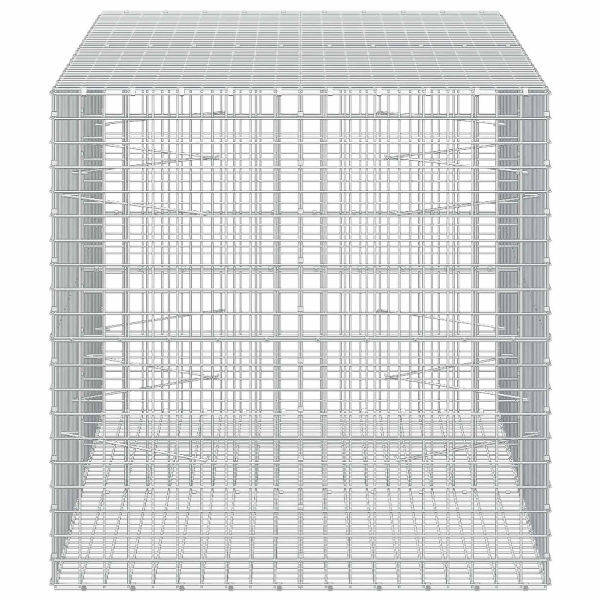 Γκαμπιόν με σύρμα 5 mm και πλέγμα 5x5 cm 200x100x100 εκ. - Pakobazaar