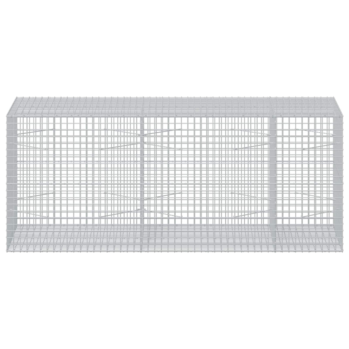 Γκαμπιόν με σύρμα 5 mm και πλέγμα 5x5 cm 250x100x100 εκ. - Pakobazaar