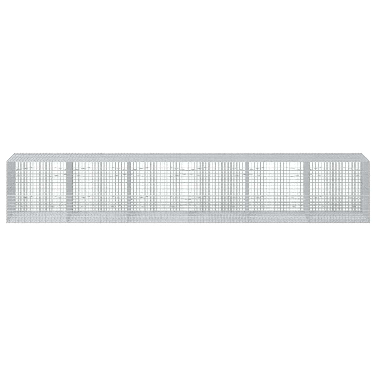 Γκαμπιόν με σύρμα 5 mm και πλέγμα 5x5 cm 600x100x100 εκ. - Pakobazaar