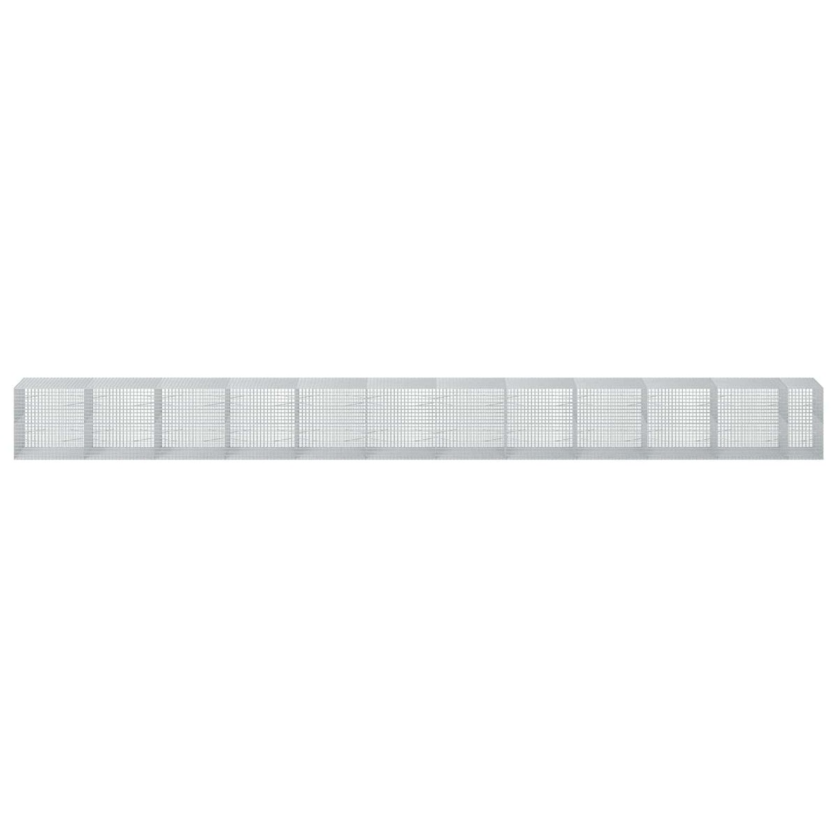 Γκαμπιόν με σύρμα 5 mm και πλέγμα 5x5 cm 1150x100x100 εκ. - Pakobazaar