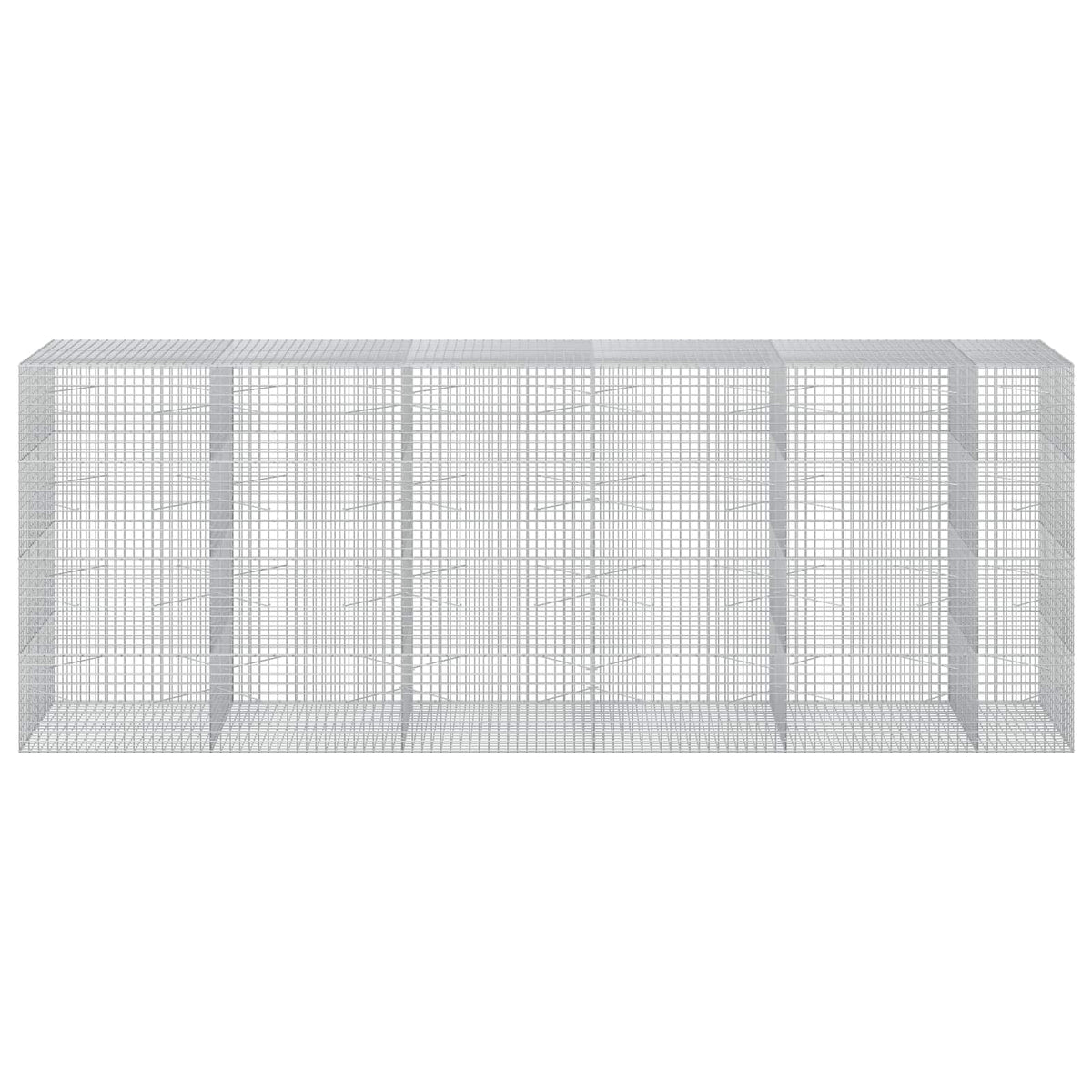 Γκαμπιόν με σύρμα 5 mm και πλέγμα 5x5 cm 550x100x200 εκ. - Pakobazaar