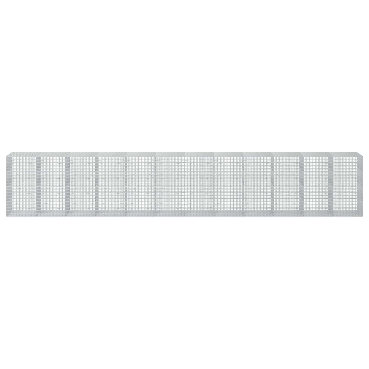 Γκαμπιόν με σύρμα 5 mm και πλέγμα 5x5 cm 1200x100x200 εκ. - Pakobazaar