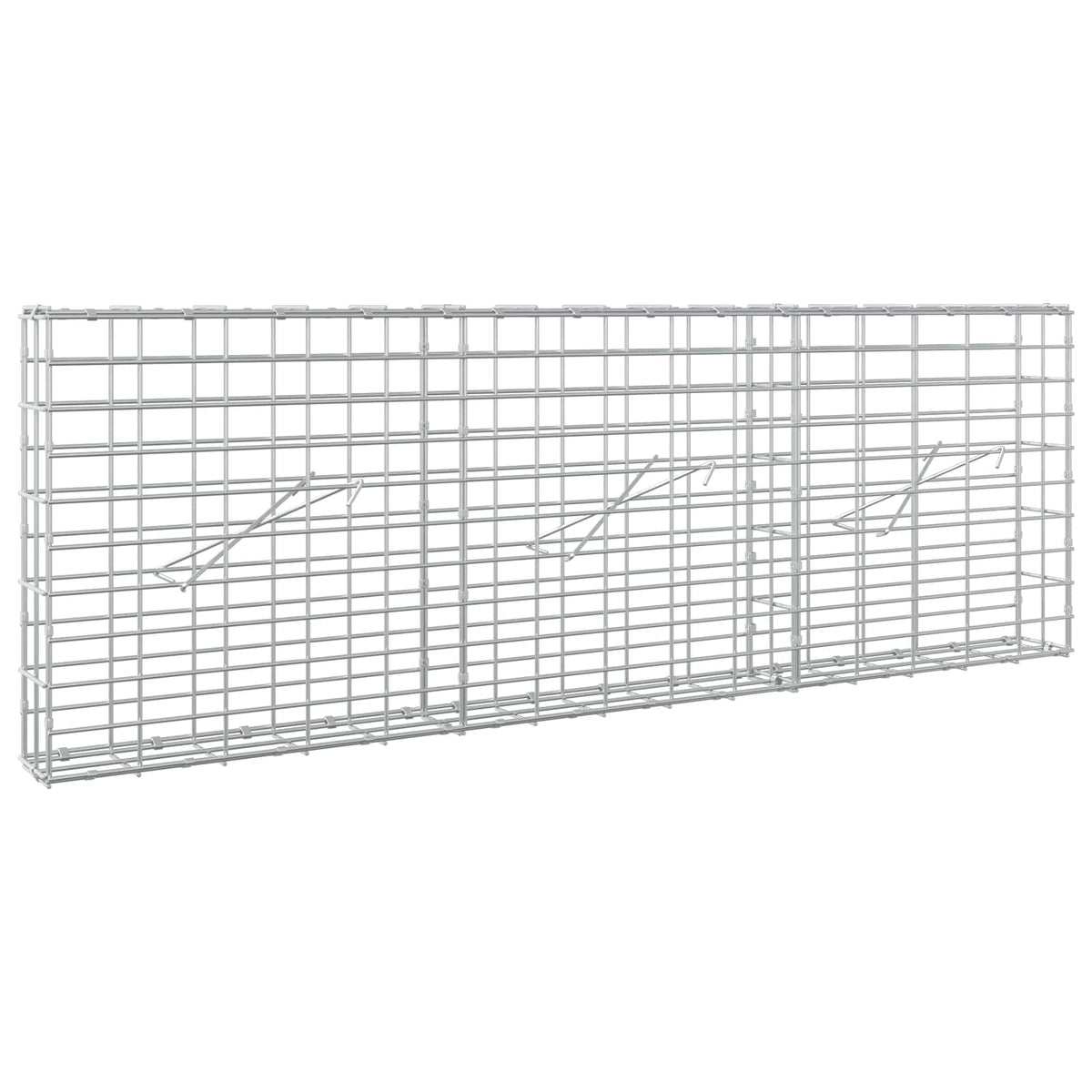 Γκαμπιόν με σύρμα 5 mm και πλέγμα 5x10 cm 150x10x50 εκ - Pakobazaar