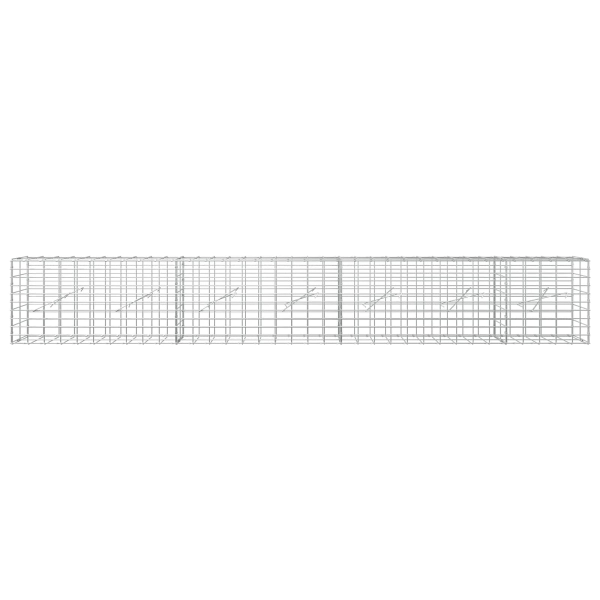 Γκαμπιόν με σύρμα 5 mm και πλέγμα 5x10 cm 350x10x50 εκ - Pakobazaar