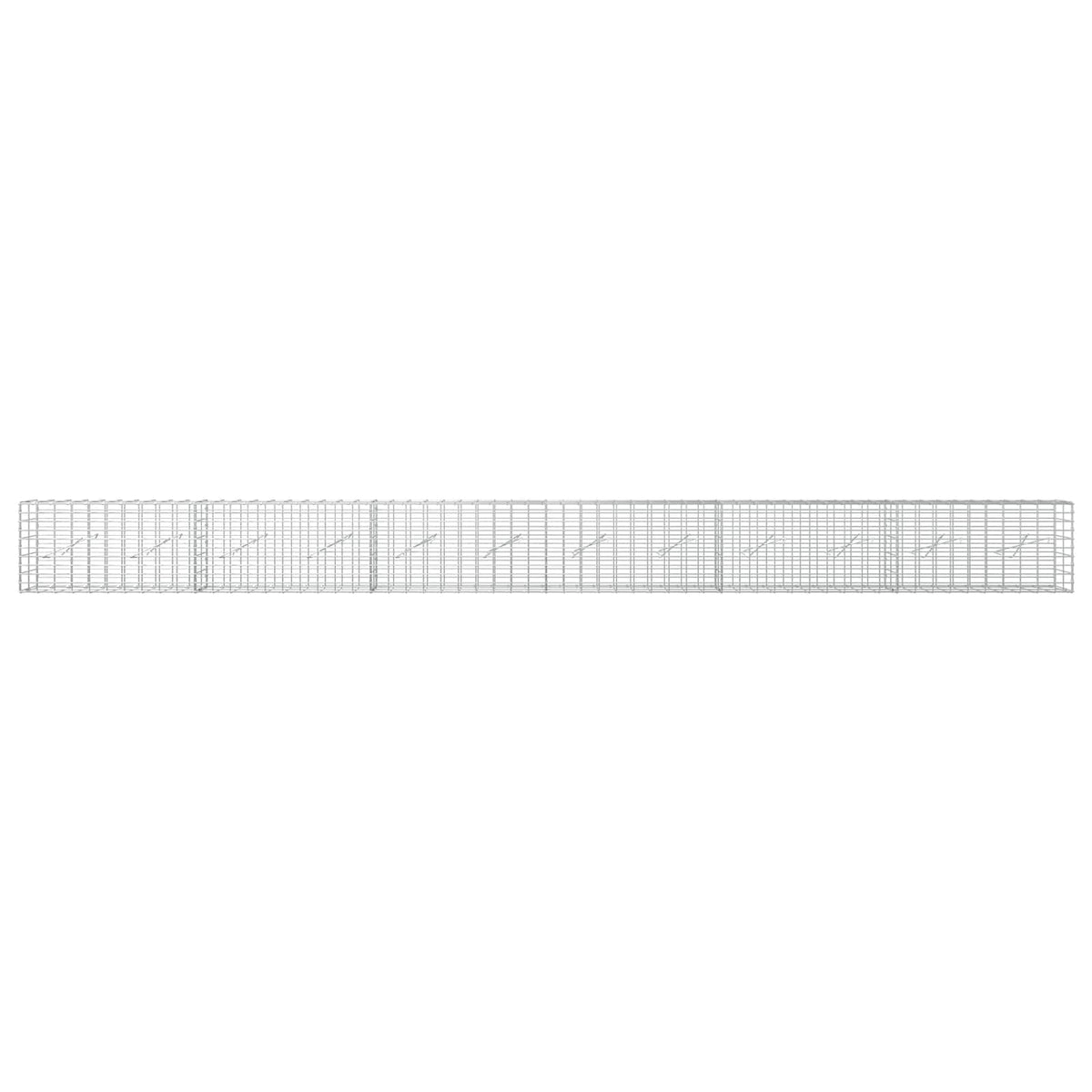 Γκαμπιόν με σύρμα 5 mm και πλέγμα 5x10 cm 600x10x50 εκ - Pakobazaar