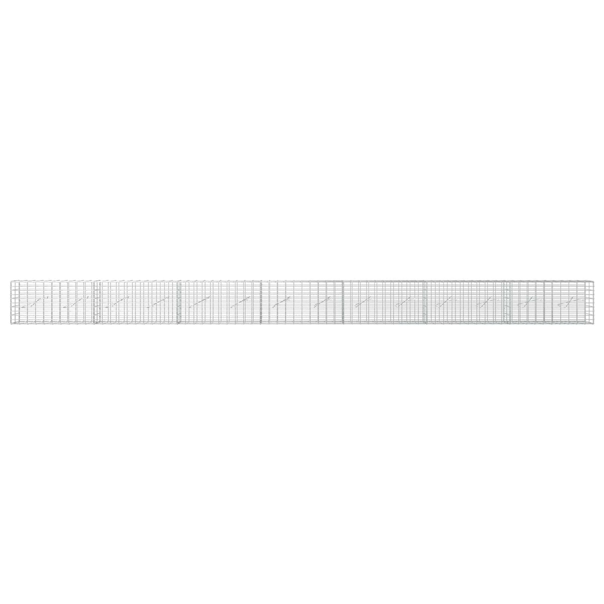 Γκαμπιόν με σύρμα 5 mm και πλέγμα 5x10 cm 700x10x50 εκ. - Pakobazaar