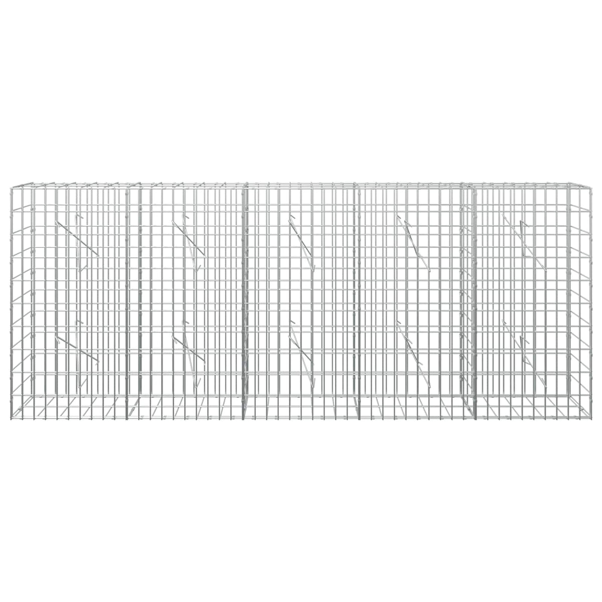Γκαμπιόν με σύρμα 5 mm και πλέγμα 5x10 cm 250x10x100 εκ - Pakobazaar
