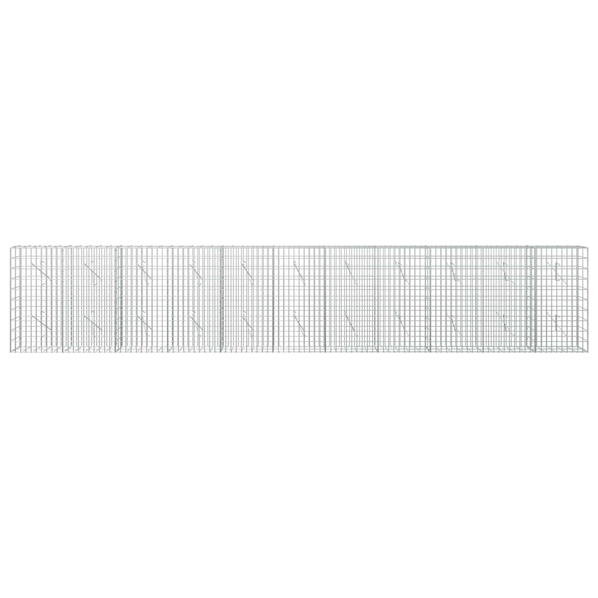 Γκαμπιόν με σύρμα 5 mm και πλέγμα 5x10 cm 550x10x100 εκ - Pakobazaar