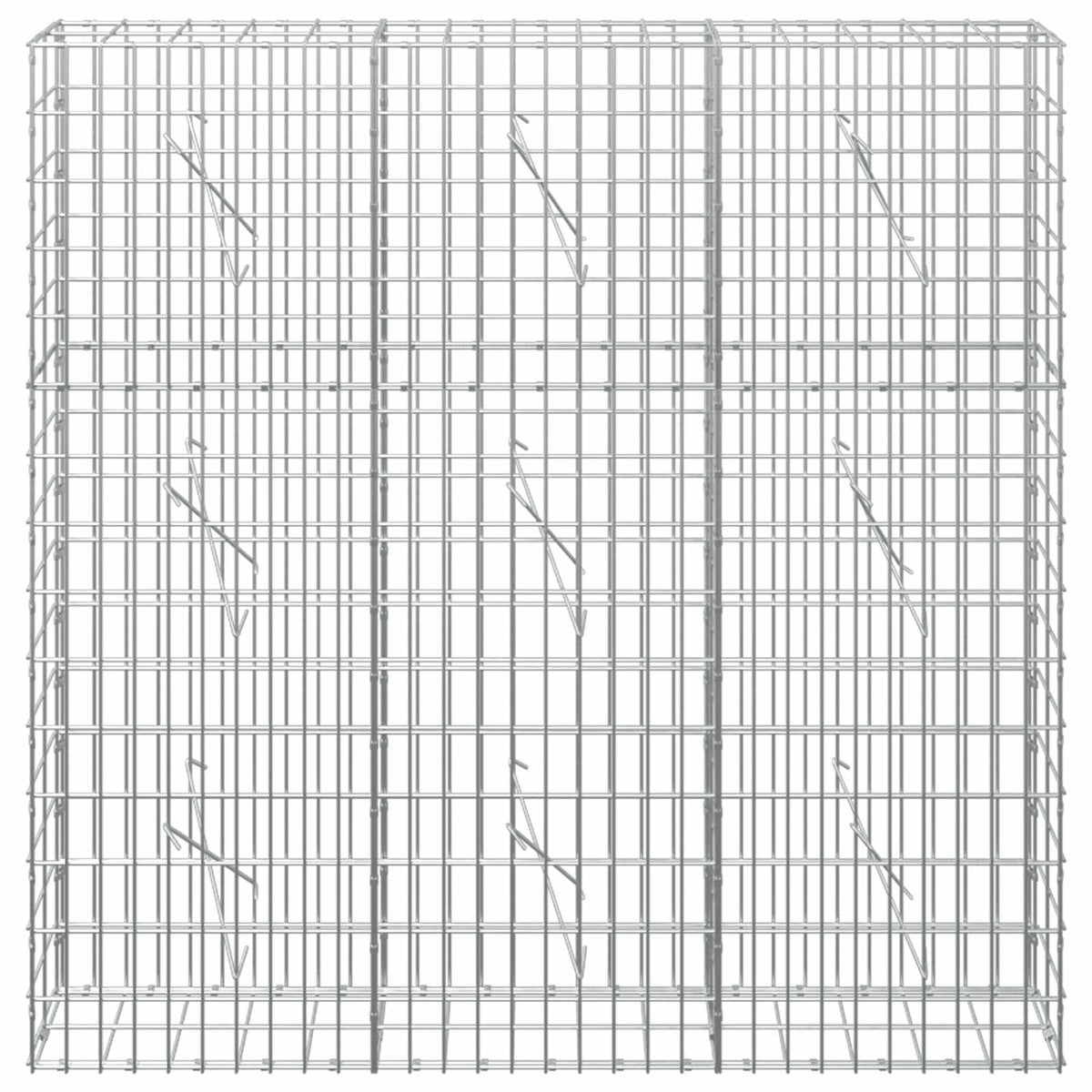 Γκαμπιόν με σύρμα 5 mm και πλέγμα 5x10 cm 150x10x150 εκ - Pakobazaar