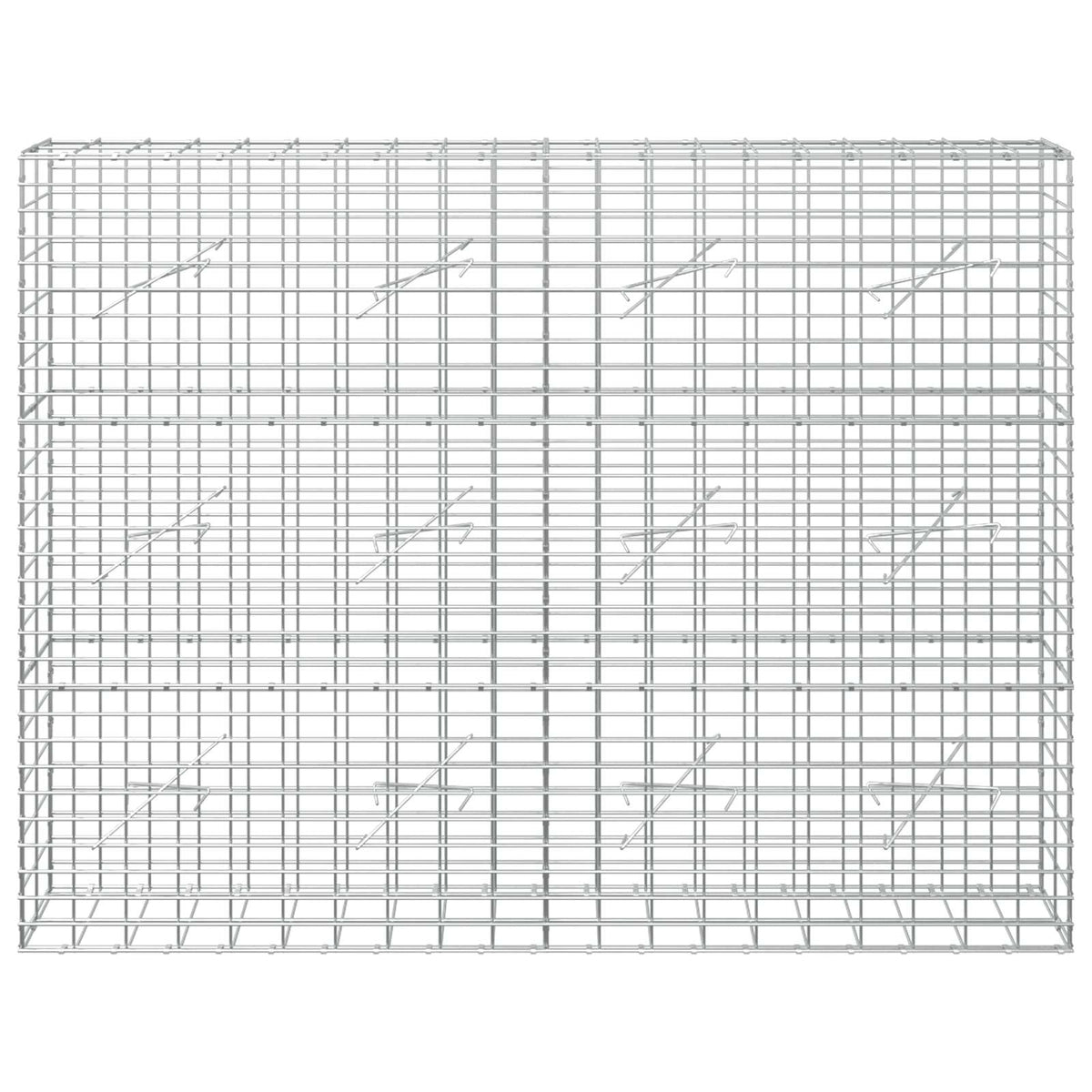 Γκαμπιόν με σύρμα 5 mm και πλέγμα 5x10 cm 200x10x150 εκ - Pakobazaar