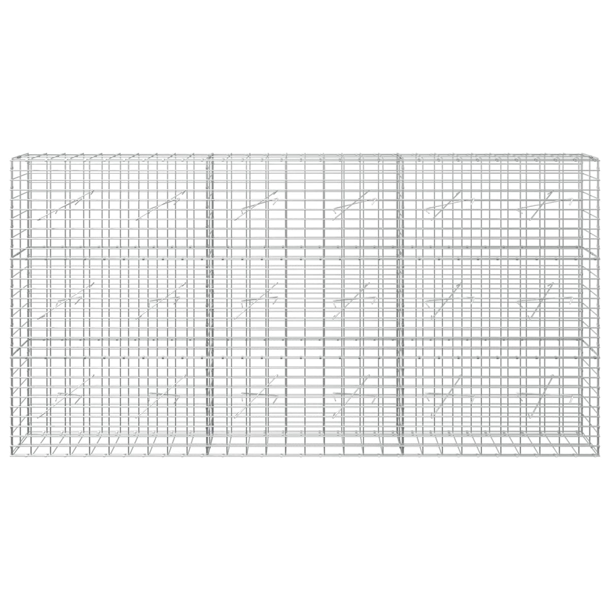 Γκαμπιόν με σύρμα 5 mm και πλέγμα 5x10 cm 300x10x150 εκ - Pakobazaar