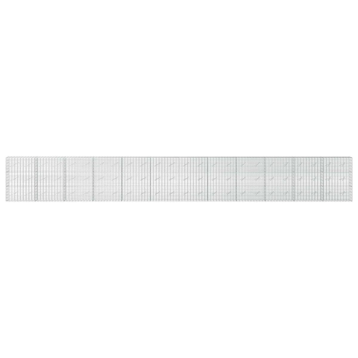Γκαμπιόν με σύρμα 5 mm και πλέγμα 5x10 cm 1200x10x150 εκ. - Pakobazaar
