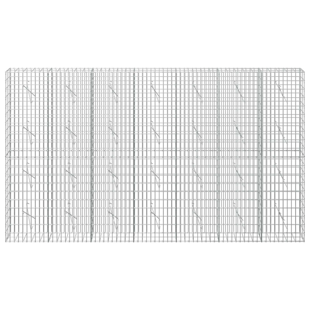 Γκαμπιόν με σύρμα 5 mm και πλέγμα 5x10 cm 350x10x200 εκ. - Pakobazaar