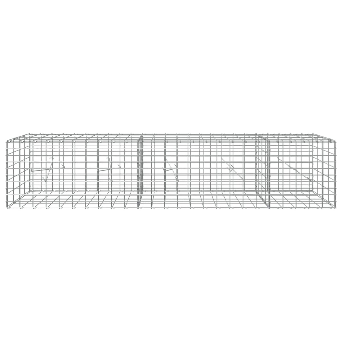 Γκαμπιόν με σύρμα 5 mm και πλέγμα 5x10 cm 250x20x50 εκ - Pakobazaar