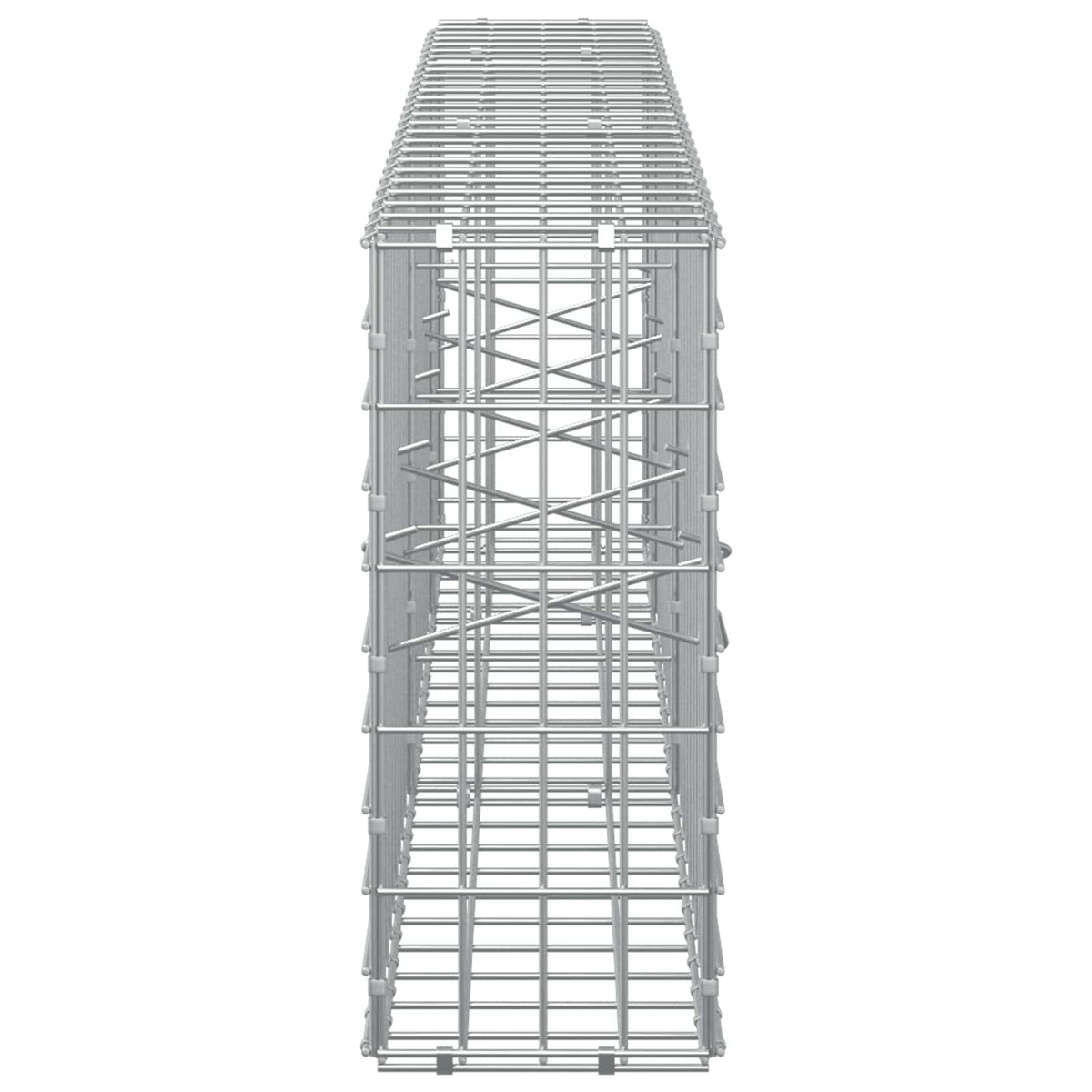 Γκαμπιόν με σύρμα 5 mm και πλέγμα 5x10 cm 250x20x50 εκ - Pakobazaar