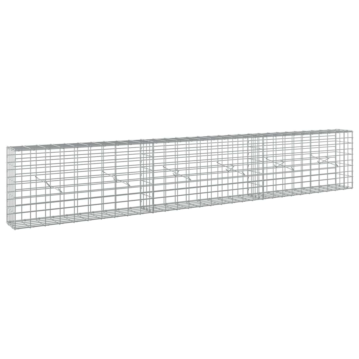 Γκαμπιόν με σύρμα 5 mm και πλέγμα 5x10 cm 300x20x50 εκ - Pakobazaar