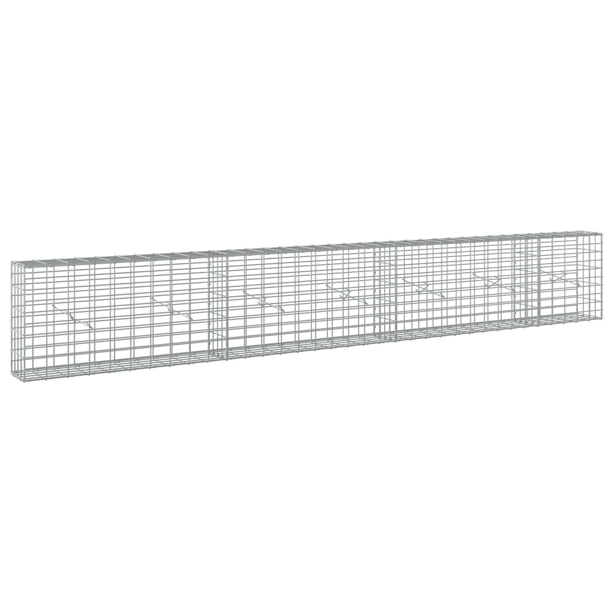 Γκαμπιόν με σύρμα 5 mm και πλέγμα 5x10 cm 350x20x50 εκ - Pakobazaar