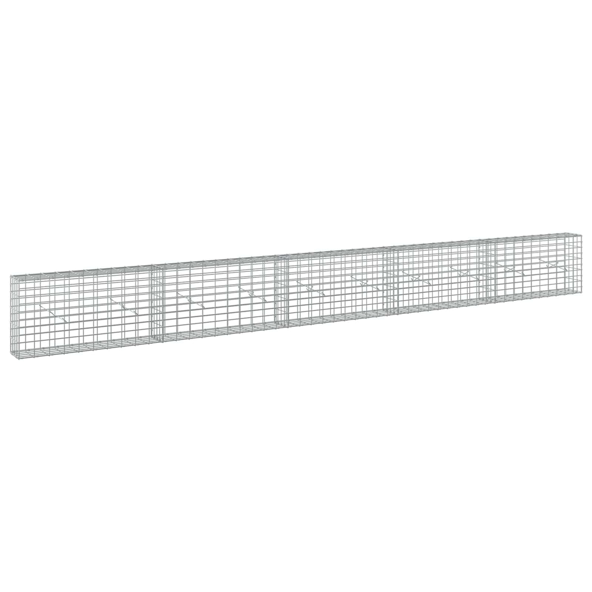 Γκαμπιόν με σύρμα 5 mm και πλέγμα 5x10 cm 500x20x50 εκ - Pakobazaar