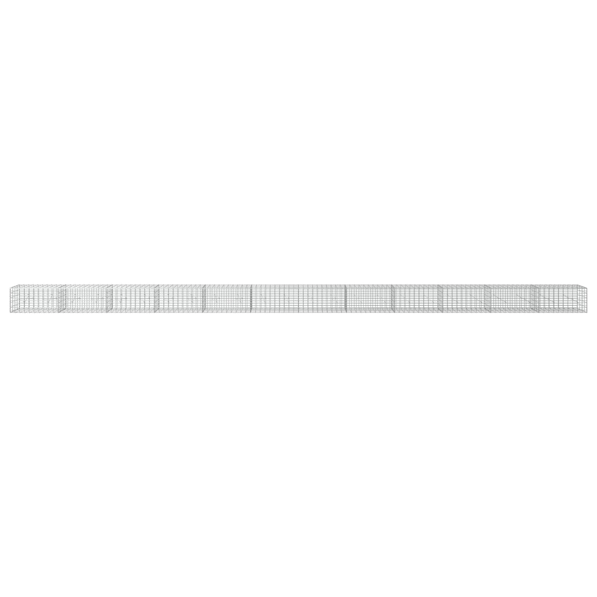 Γκαμπιόν με σύρμα 5 mm και πλέγμα 5x10 cm 1200x20x50 εκ - Pakobazaar