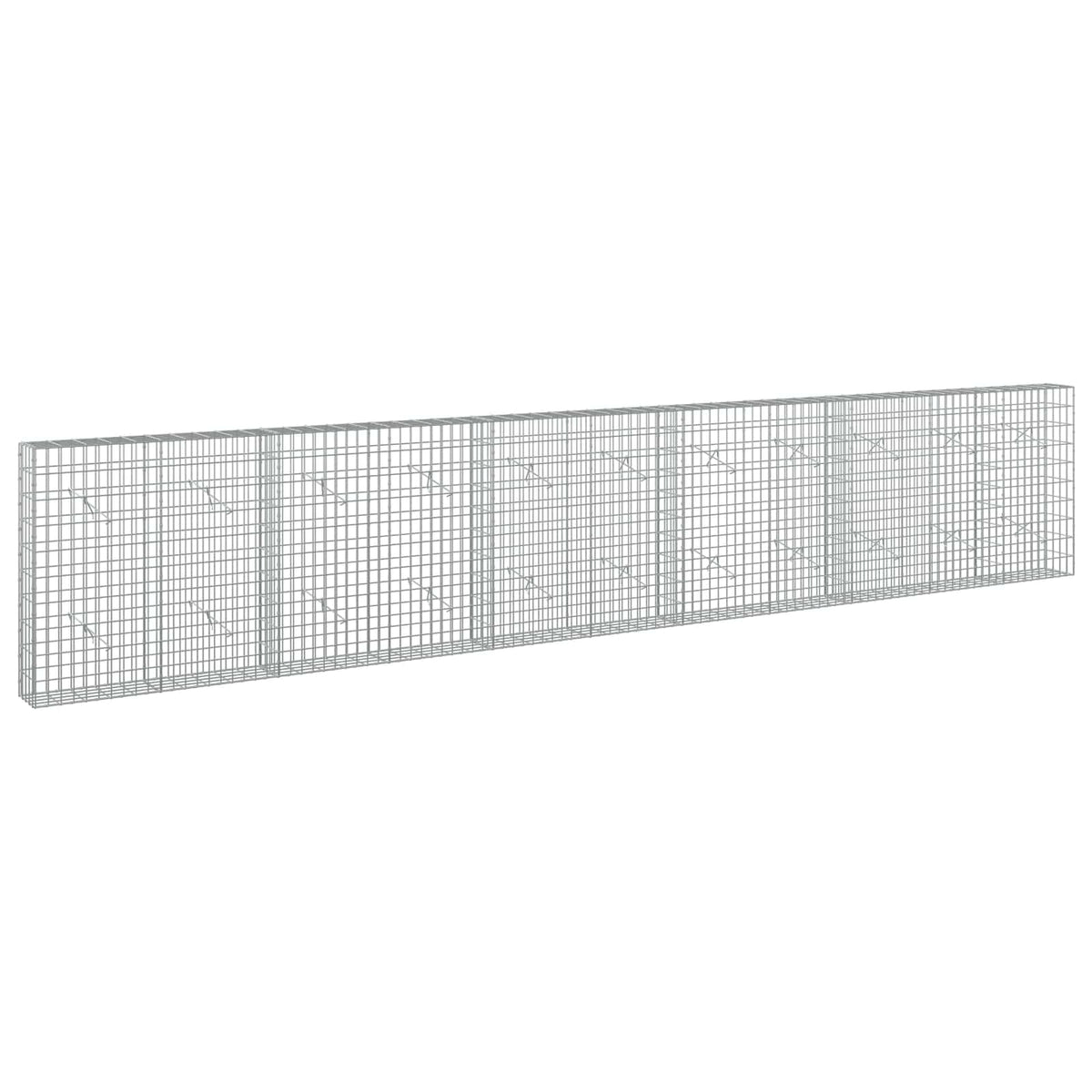 Γκαμπιόν με σύρμα 5 mm και πλέγμα 5x10 cm 550x20x100 εκ.