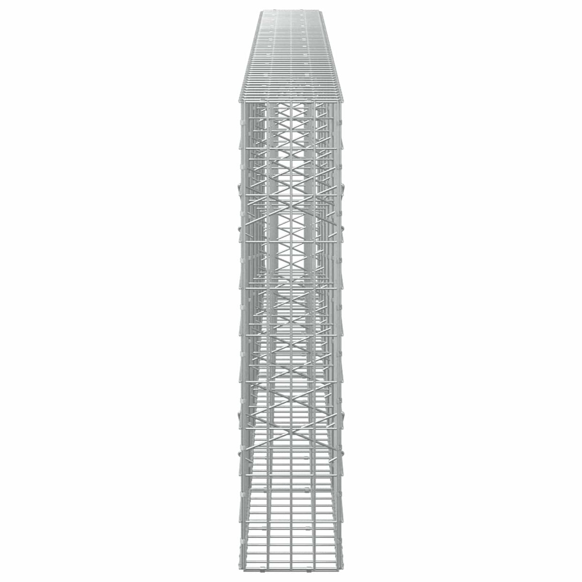 Γκαμπιόν με σύρμα 5 mm και πλέγμα 5x10 cm 550x20x100 εκ.