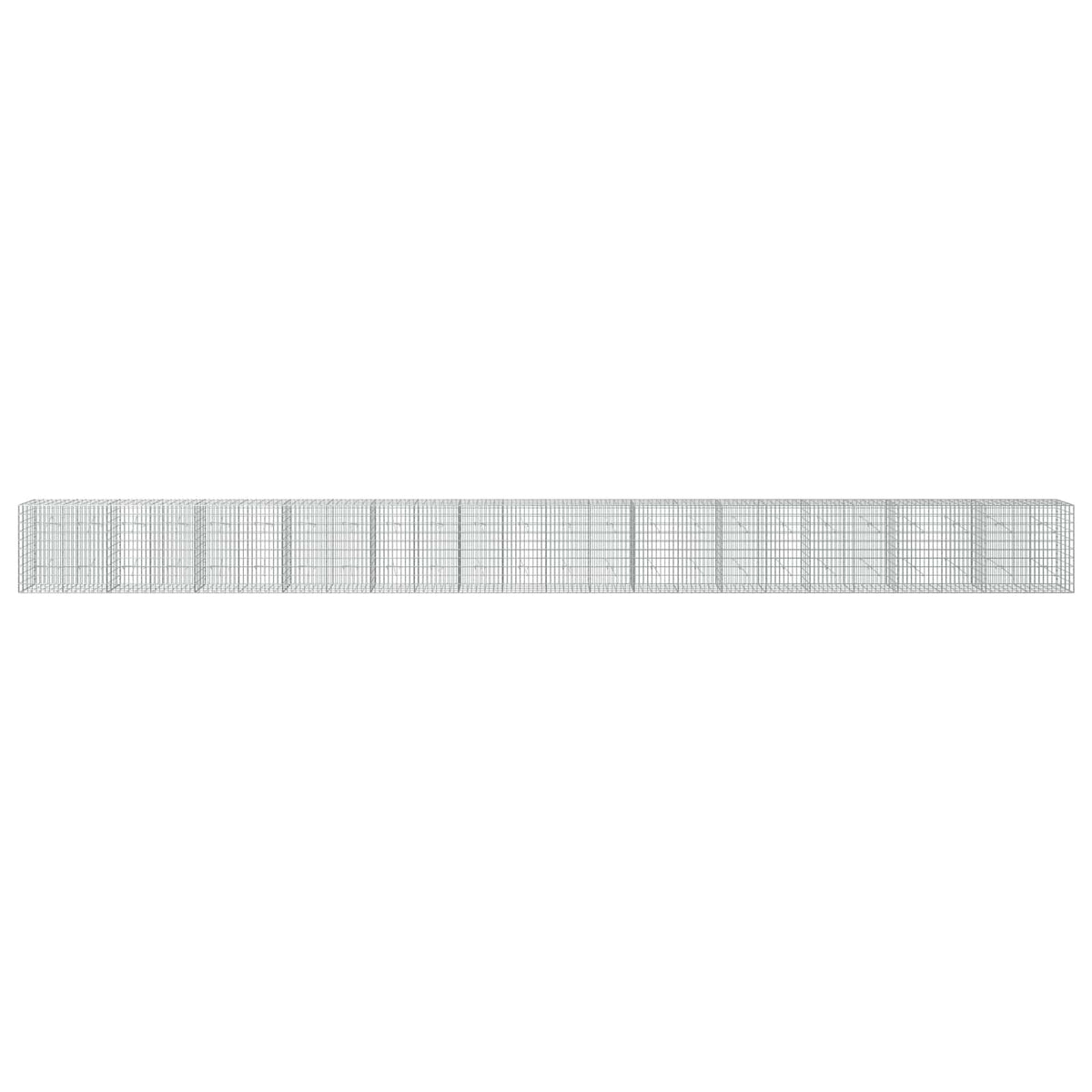 Γκαμπιόν με σύρμα 5 mm και πλέγμα 5x10 cm 1200x20x100 εκ - Pakobazaar