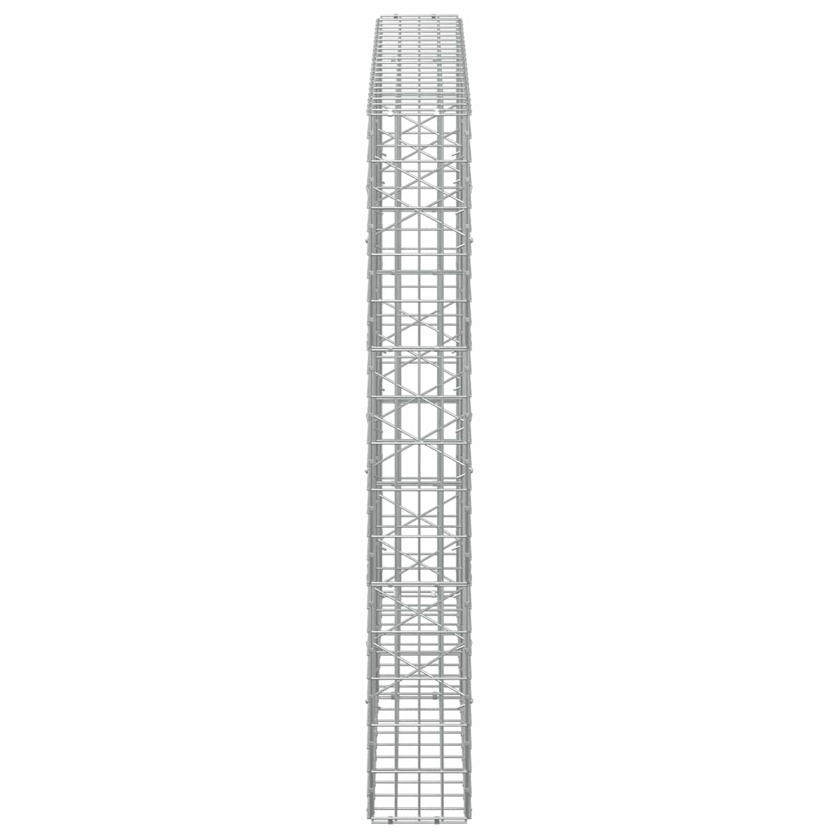Γκαμπιόν με σύρμα 5 mm και πλέγμα 5x10 cm 200x20x150 εκ - Pakobazaar