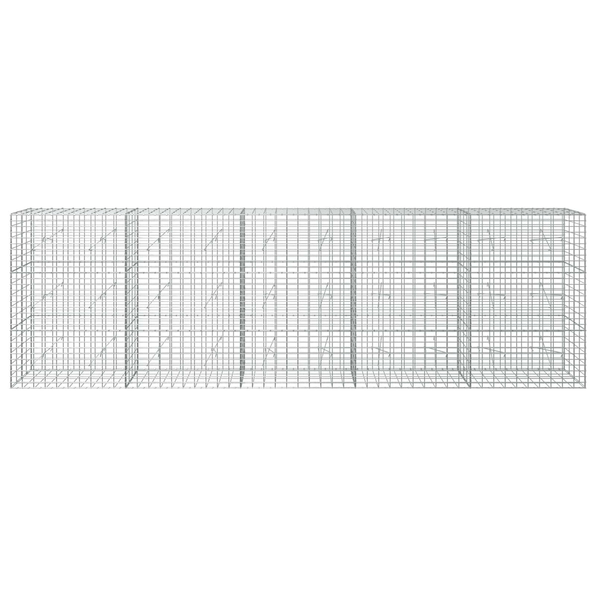 Γκαμπιόν με σύρμα 5 mm και πλέγμα 5x10 cm 500x20x150 εκ - Pakobazaar