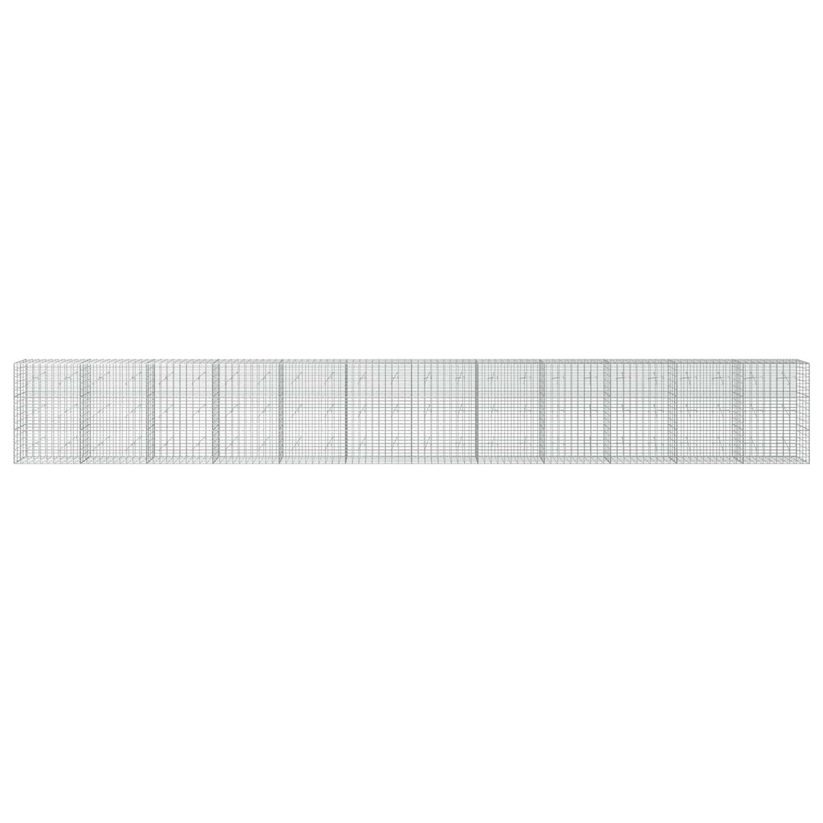 Γκαμπιόν με σύρμα 5 mm και πλέγμα 5x10 cm 1200x20x150 εκ