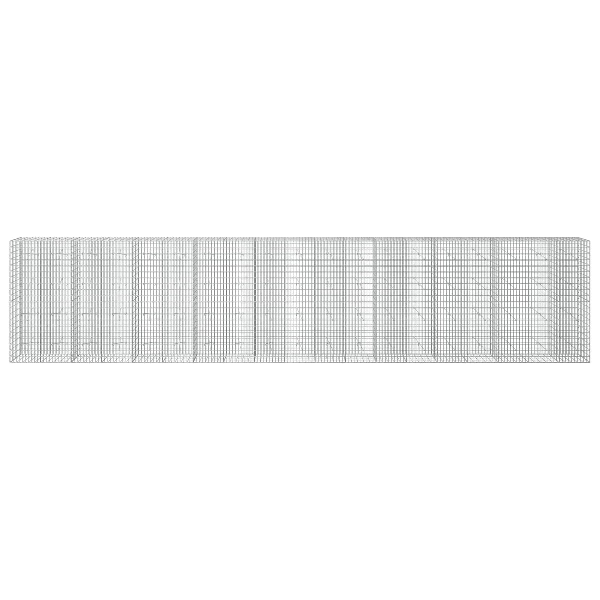 Γκαμπιόν με σύρμα 5 mm και πλέγμα 5x10 cm 950x20x200 εκ - Pakobazaar