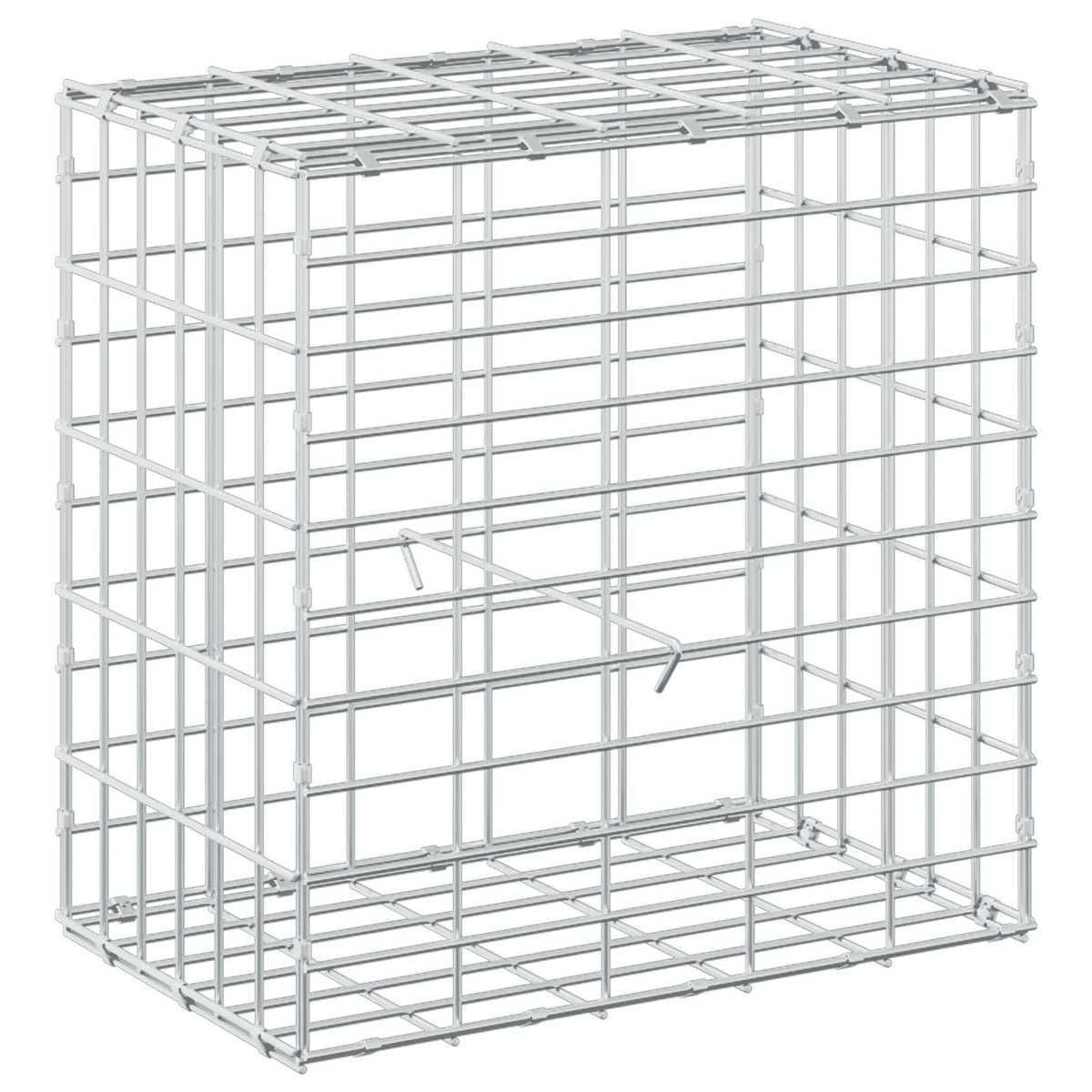 Γκαμπιόν με σύρμα 5 mm και πλέγμα 5x10 cm 50x30x50 εκ. - Pakobazaar