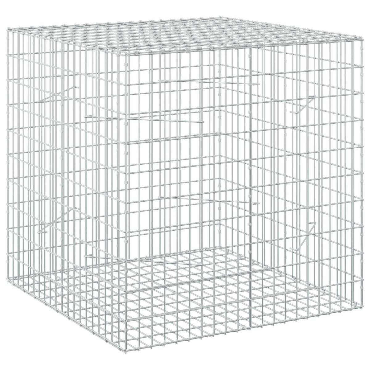 Γκαμπιόν με σύρμα 5 mm και πλέγμα 5x10 cm 100x100x100 εκ. - Pakobazaar