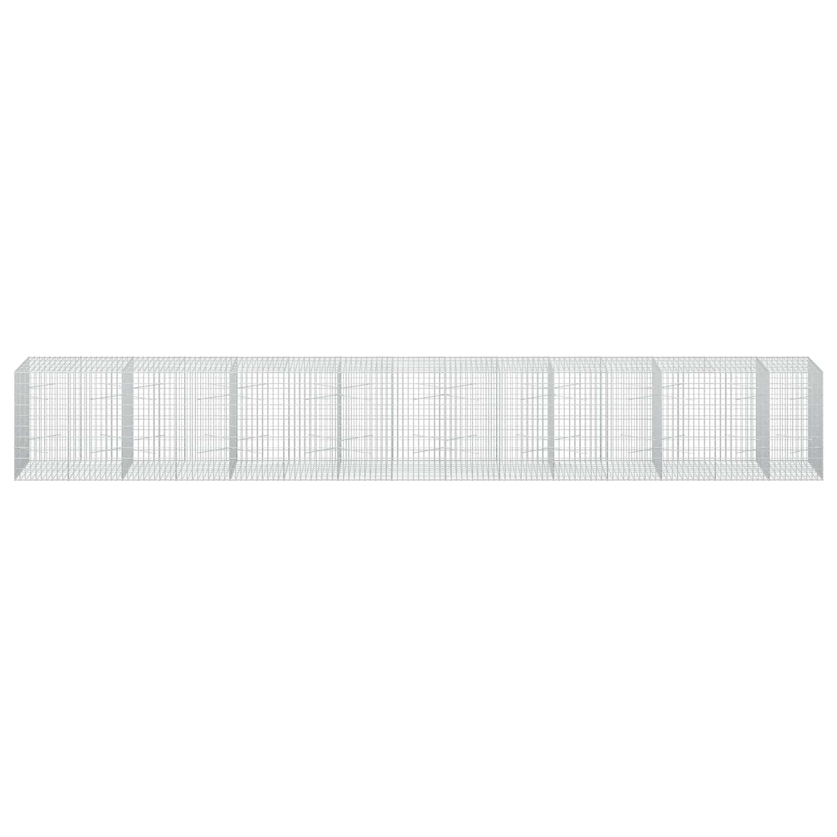 Γκαμπιόν με σύρμα 5 mm και πλέγμα 5x10 cm 750x100x100 εκ. - Pakobazaar
