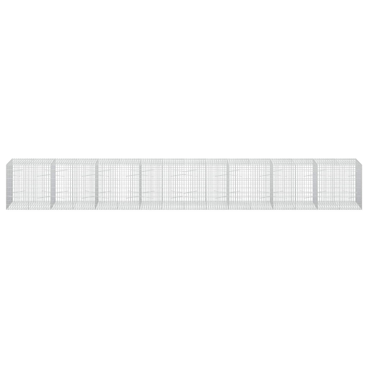 Γκαμπιόν με σύρμα 5 mm και πλέγμα 5x10 cm 800x100x100 εκ. - Pakobazaar
