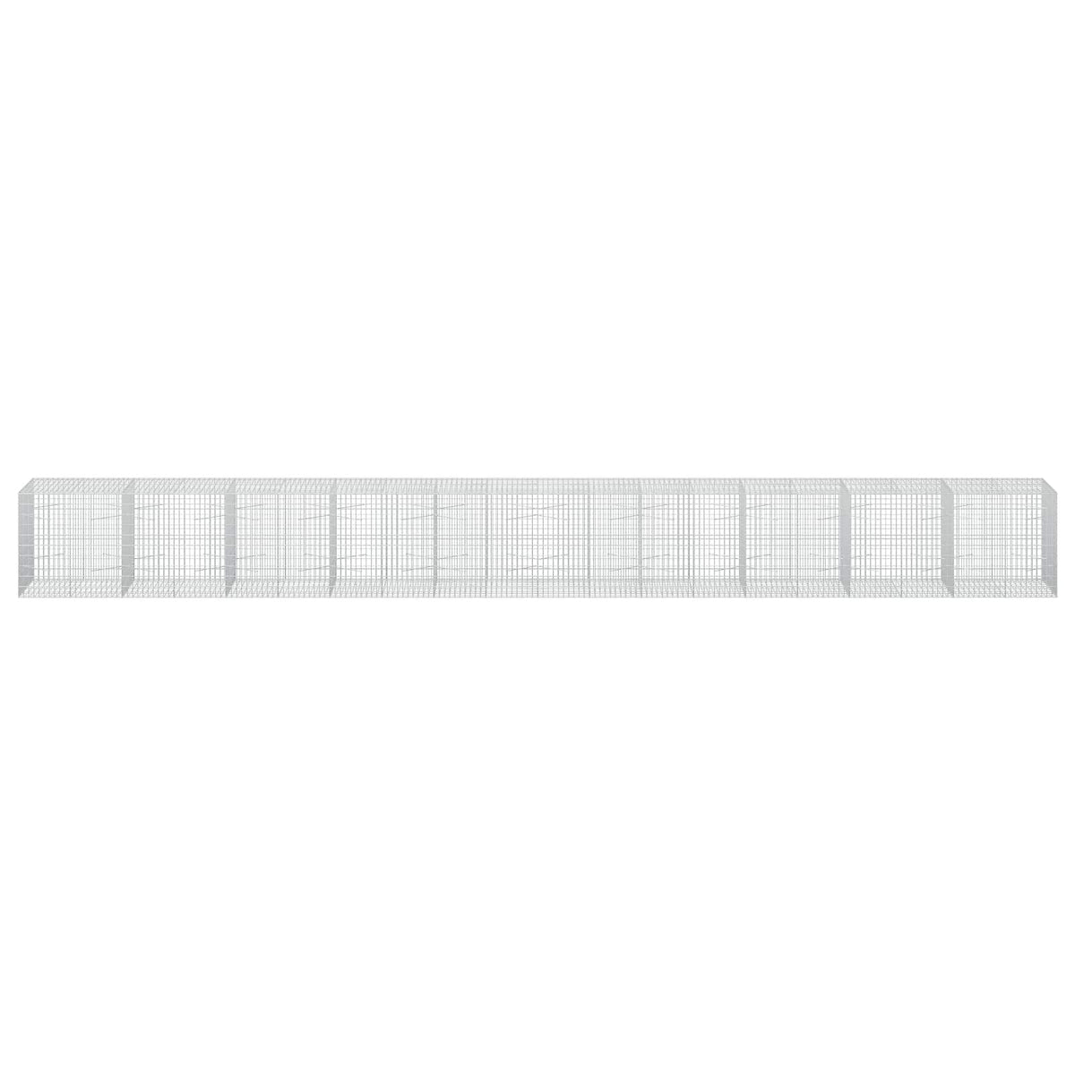 Γκαμπιόν με σύρμα 5 mm και πλέγμα 5x10 cm 1000x100x100 εκ. - Pakobazaar
