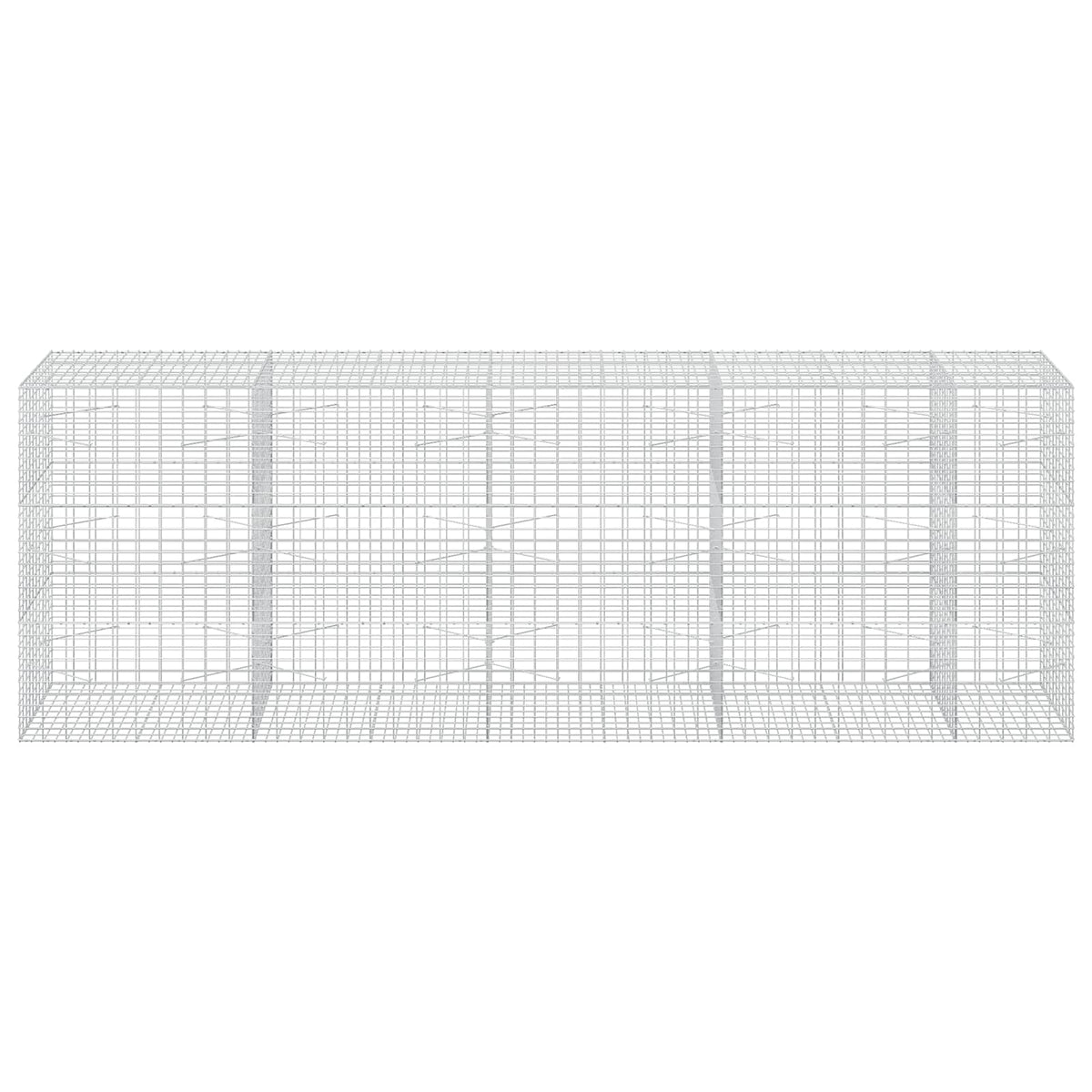 Γκαμπιόν με σύρμα 5 mm και πλέγμα 5x10 cm 450x100x150 εκ. - Pakobazaar