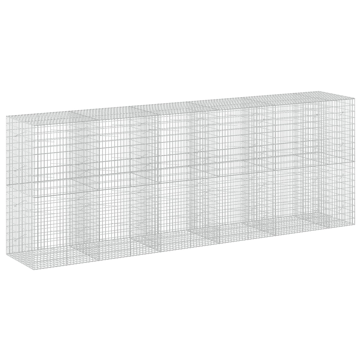Γκαμπιόν με σύρμα 5 mm και πλέγμα 5x10 cm 550x100x200 εκ. - Pakobazaar
