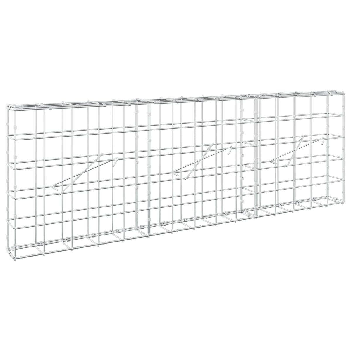 Γκαμπιόν με σύρμα 5 mm και πλέγμα 10x10 cm 150x10x50 εκ - Pakobazaar