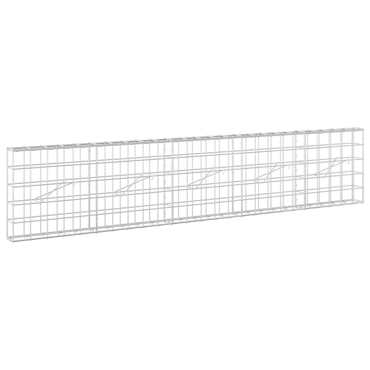 Γκαμπιόν με σύρμα 5 mm και πλέγμα 10x10 cm 250x10x50 εκ - Pakobazaar