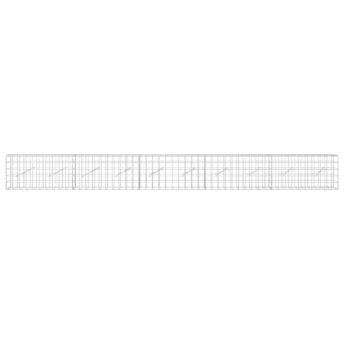 Γκαμπιόν με σύρμα 5 mm και πλέγμα 10x10 cm 500x10x50 εκ - Pakobazaar